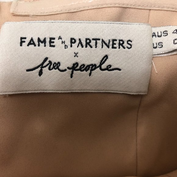 Free People one-shoulder gold mini dress - Picture 4 of 5